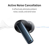 Close-Up of Black Earbud with Premium Build and Touch Controls